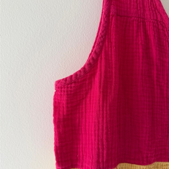 Marine Layer Corinne Double Cloth Maxi Dress in Rainbow Block Stripe Size XL - Picture 10 of 16